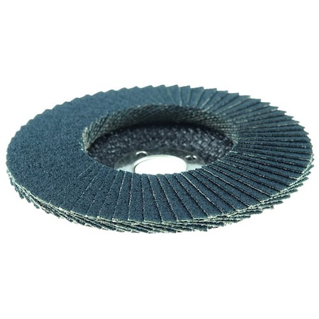 Weiler 4" Tiger Disc Abrasive Flap Disc, Conical (TY29), 80Z, 5/8" 50595